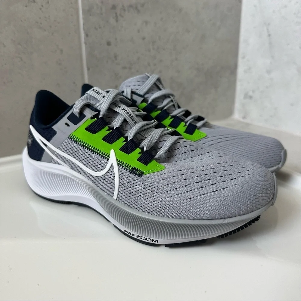 Nike Air Zoom Pegasus 38 Seattle Seahawks NFL Shoes Size 3.5 Youth